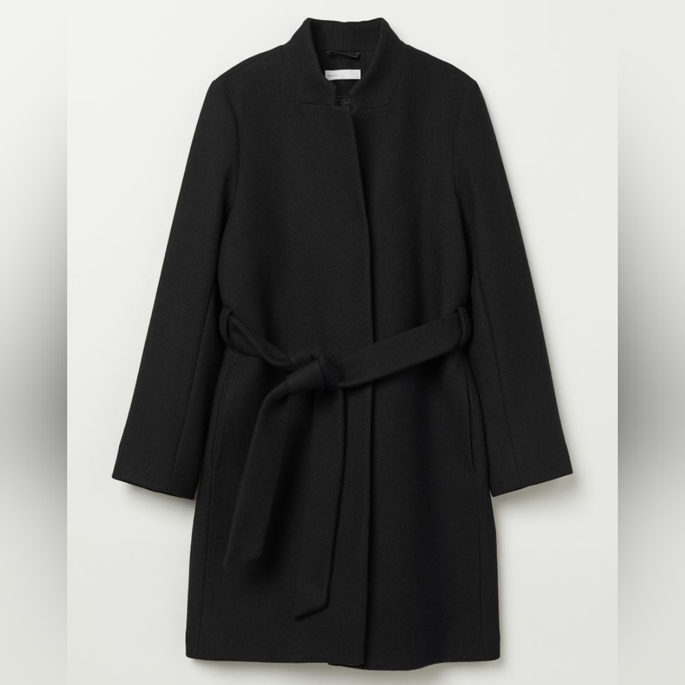 NWT H&M Wool-Blend Coat Designer Collab with Manteco. Size 0